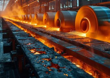 steel rolling plant