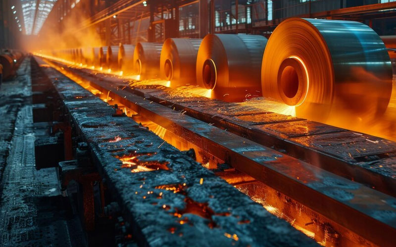 steel rolling plant